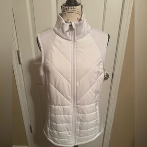 Fila Women's Quilted Fleece Lined Vest White Size XL